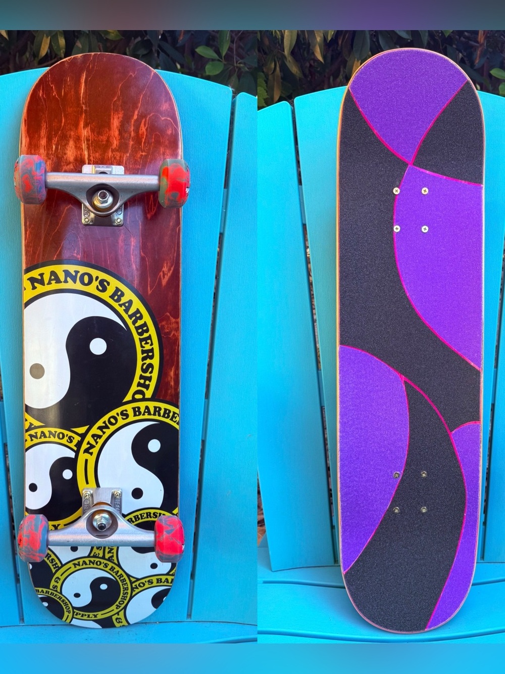 Nano’s Barbershop & Skate House Custom Complete Skateboard 8.37 Independent 144s